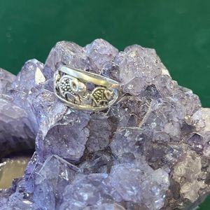 STERLING SILVER 925 STAMPED MARCESITE ELEPHANT RING